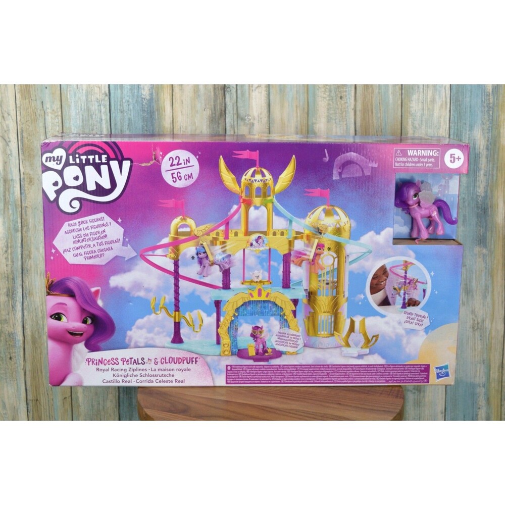 My Little Pony Princess Petals And Cloudpuff Royal Racing Ziplines Playset 22"